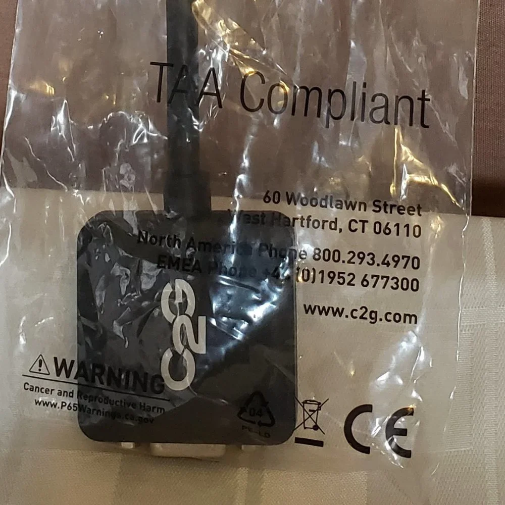 8in display port, male to VGA female active Adapter/Charger, C2G